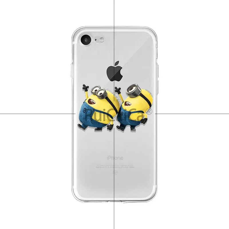 A8 Ruicaica милые Миньоны из мультфильма Coque Shell чехол для телефона для Apple iPhone 8 7 6 6S Plus X XS MAX 5 5S SE XR мобильных телефонов - Цвет: A8