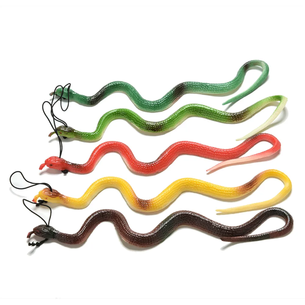 

Halloween Gift Tricky Funny Spoof Toy Simulation Soft Scary Fake Snake Rubber Horror Toy Party Joke Funny Gags Trick Toy 1 PC