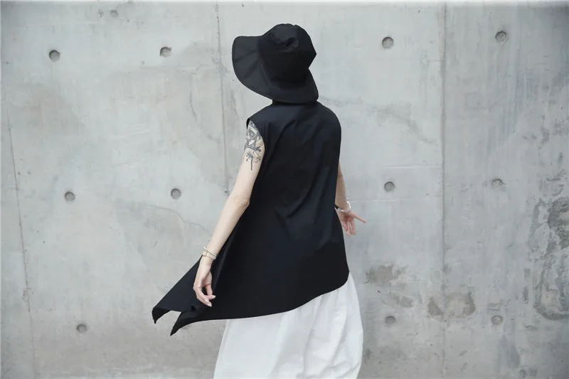 Женские топы без рукавов Cakucool асимметричные дизайнерские блузки в стиле