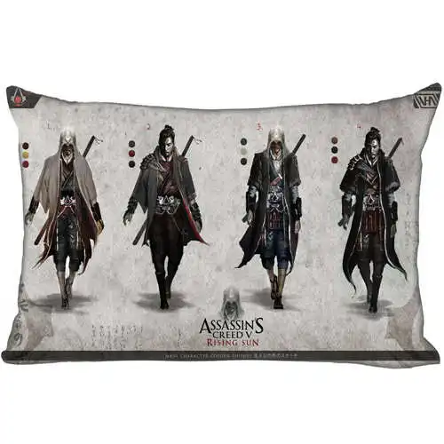 Лучший пользовательский чехол для подушки assassins_creed(1)@ спальня дома прямоугольная Наволочка на молнии(одна сторона)@ 181205-05-01-26