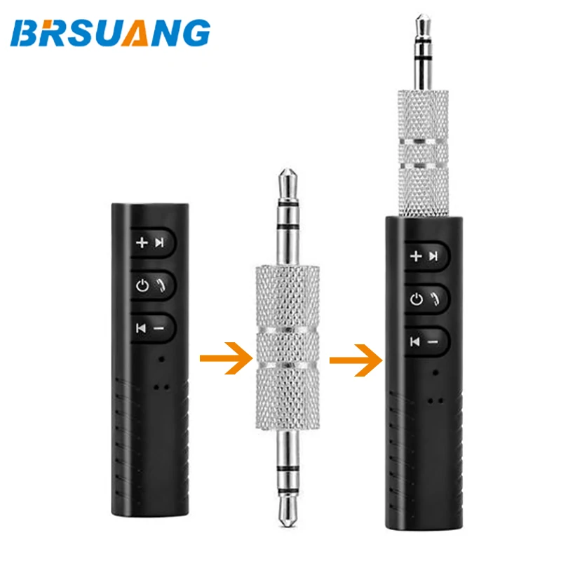 20 шт./лот BRSUANG Автомобильный Bluetooth музыкальный приемник Hands Free 3 5 мм разъем аудио