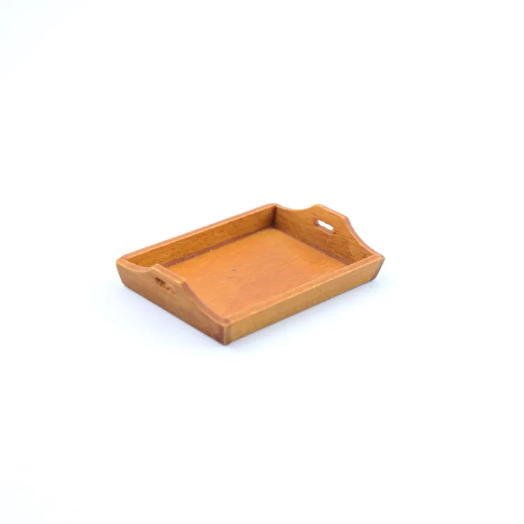 G07-X004 children baby gift Toy 1:12 Dollhouse mini Furniture Miniature rement Doll accessories wooden tray D201 1pcs | Игрушки и хобби