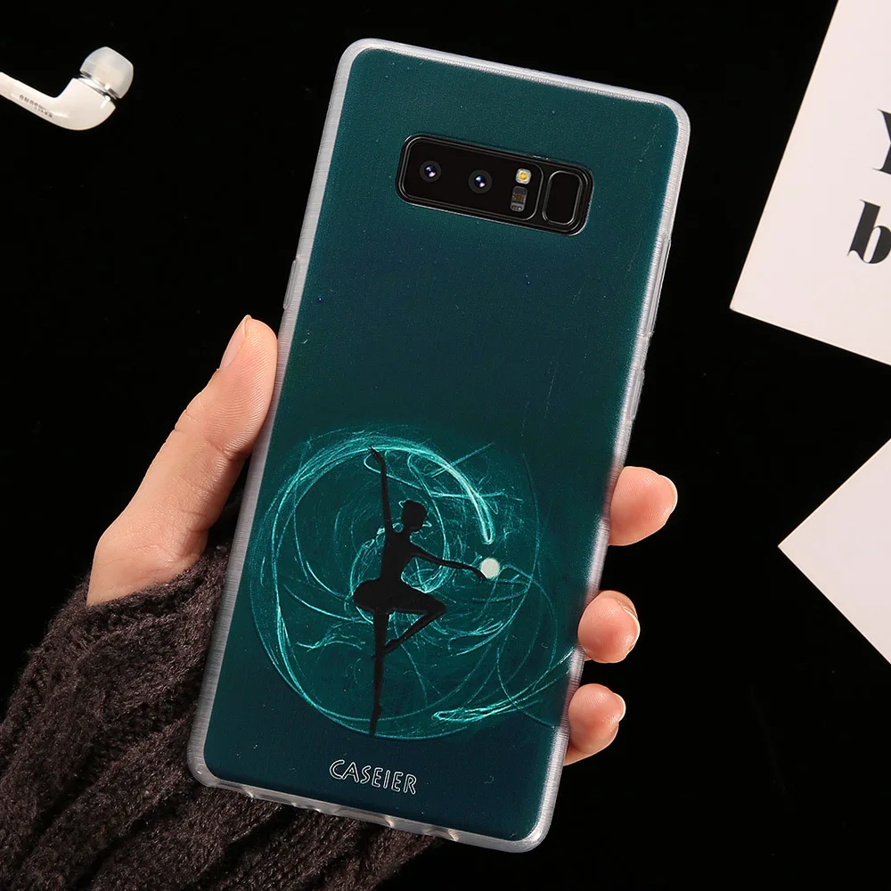 Caseier балетный чехол для телефона Samsung Galaxy S6 S7 Edge S8 Plus Note 8 Чехлы девочек