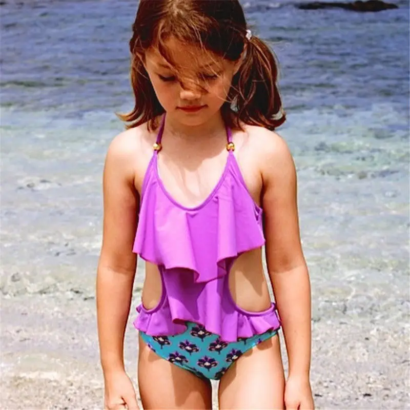 Новинка 2017 года летняя одежда для маленьких девочек с цветочным принтом и рюшами