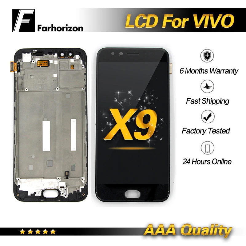ДЛЯ VIVO X9 LCD Замена сенсорного экрана стеклянная панель дигитайзер полная сборка