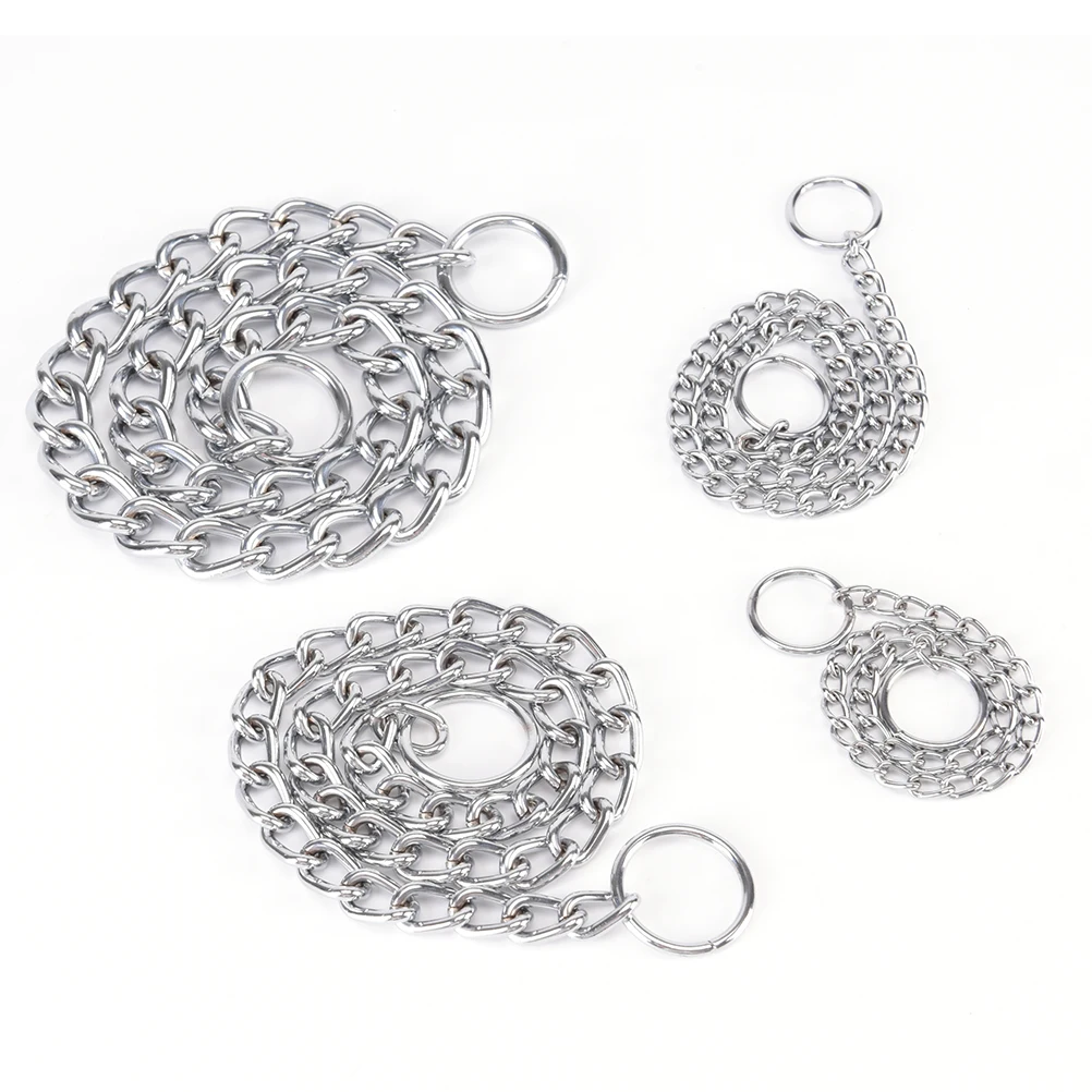 Собачий ошейник с цепью из нержавеющей стали металлический собачий двухрядный