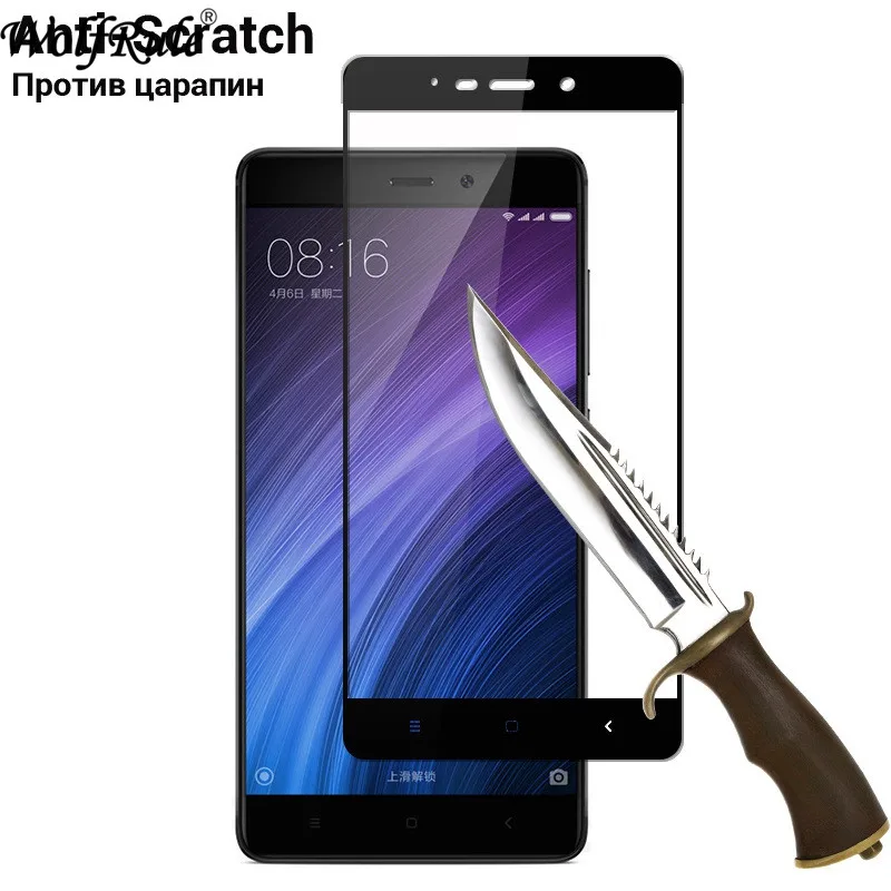 2 шт защита экрана Xiaomi Redmi 4 стекло против царапин 9H закаленное для полное покрытие