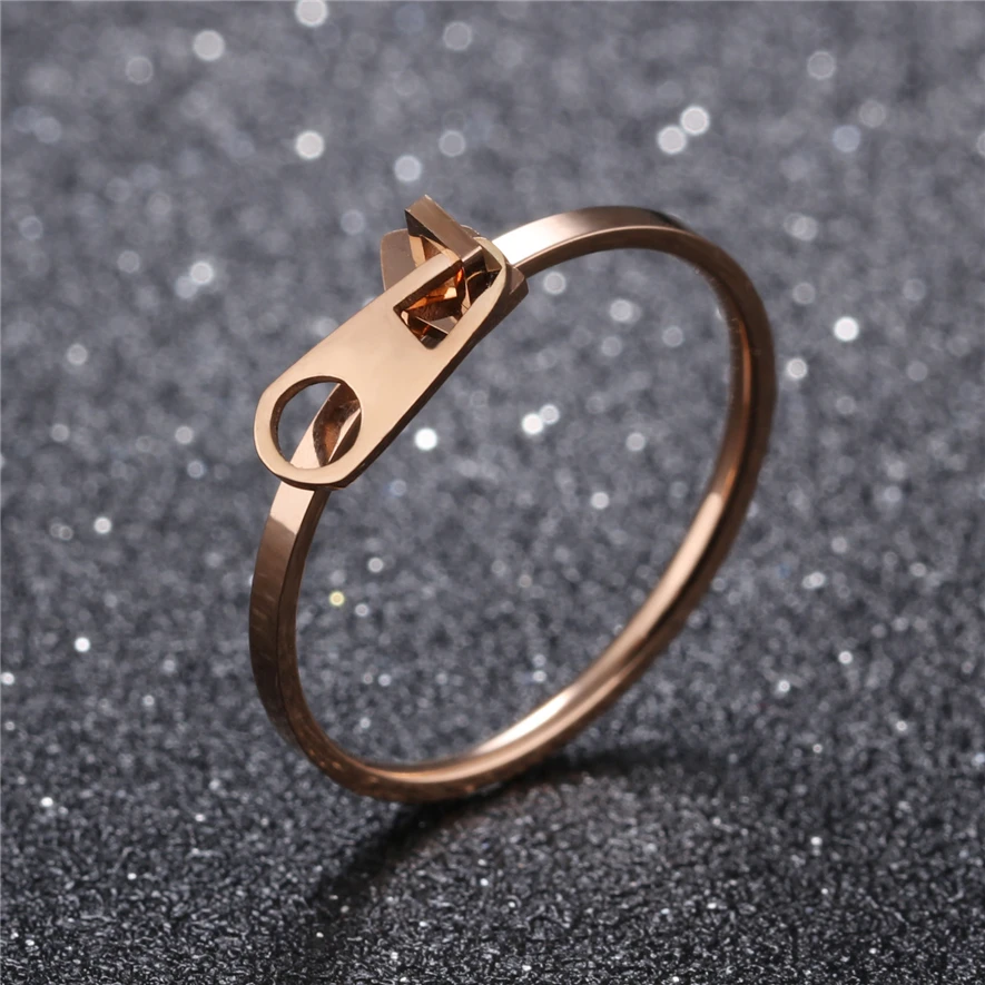 2018 New Arrivals Zipper Rings For Women Men Jewelry Cheap Fashion Titanium Stainless Steel Engagement Ring Bague Femme Vintage | Украшения