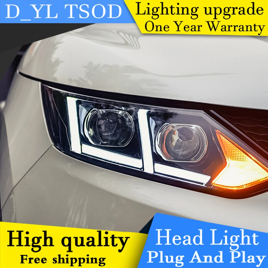 Car Styling Headlights for Nissan Qashqai 2016 LED Headlight Head Lamp Daytime Running Light DRL Bi-Xenon HID | Автомобили и