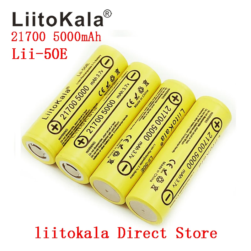

2023 LiitoKala 21700 4800 5000mA Li-ion Battery 3.7V Discharger 35A Power battery E-tools battery