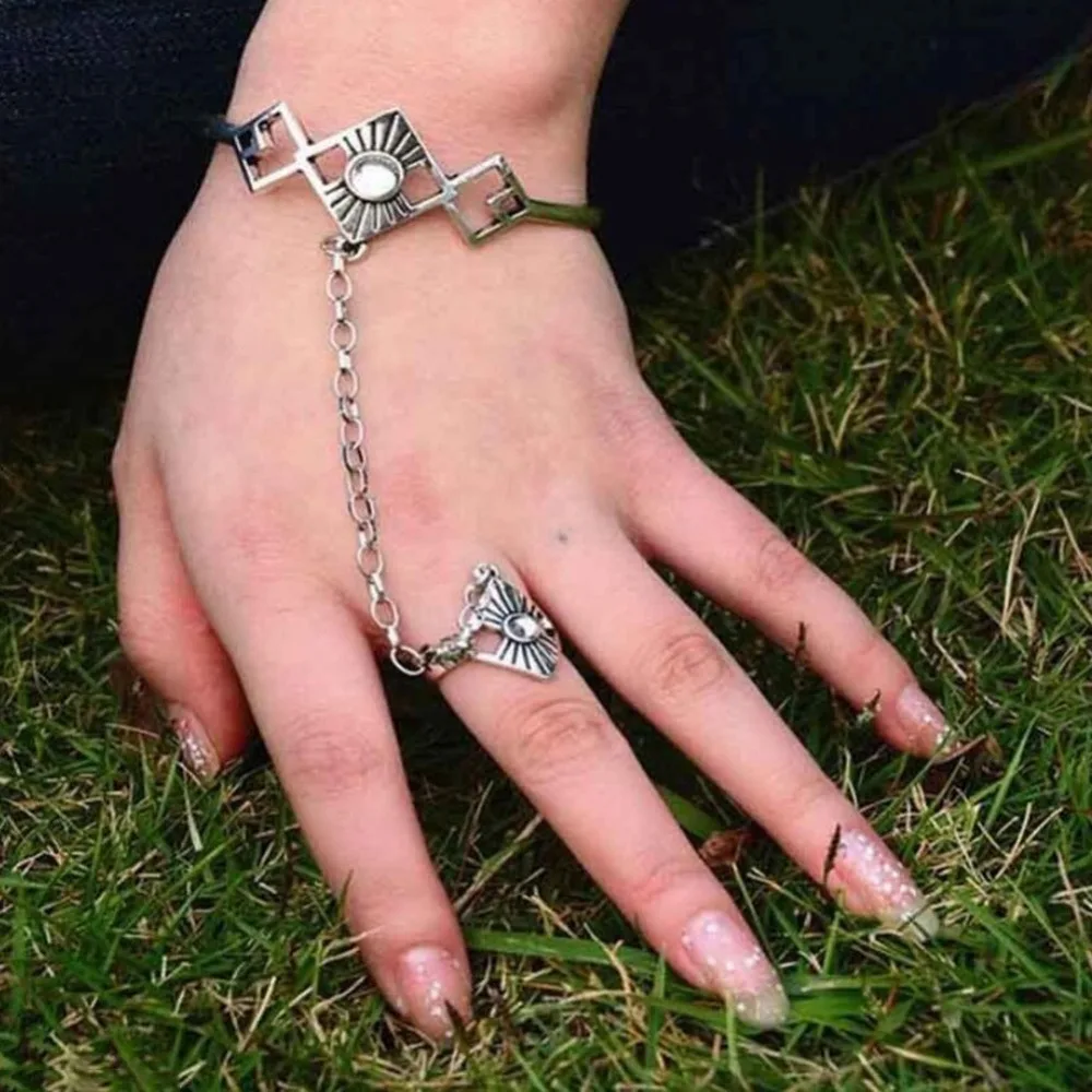 Индийская мода ювелирные изделия для женщин цепь кисточкой браслет Ретро