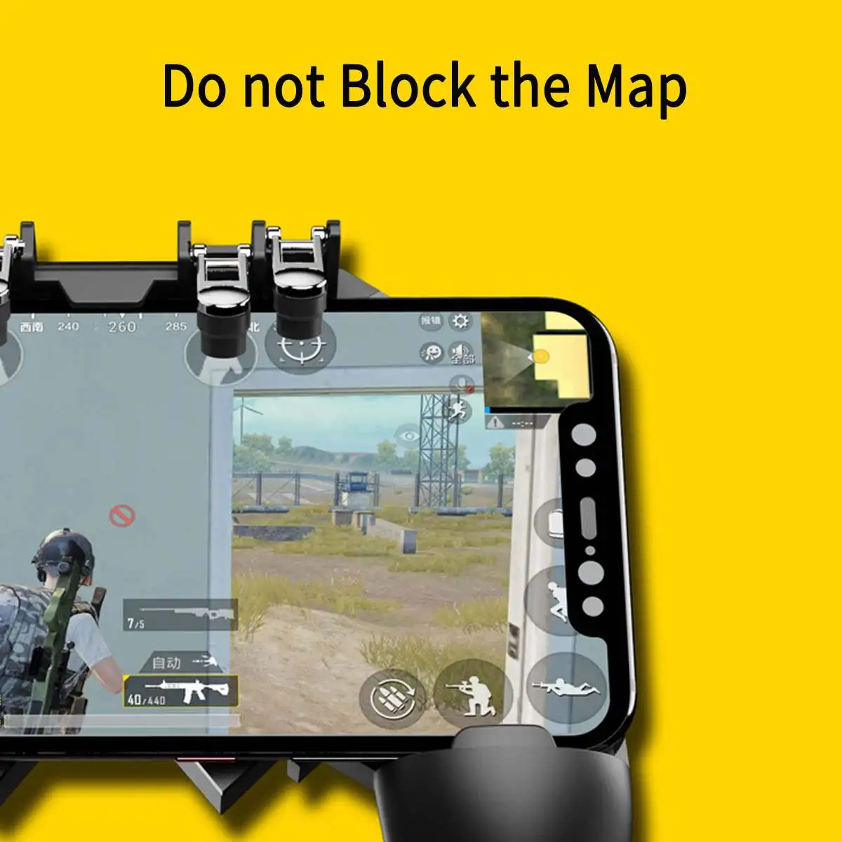 Игровой коврик контроллер для PUBG Mobile 6 пальцев операционный геймпад L1 R1 Кнопка срабатывания джойстик для смартфонов Android IOS