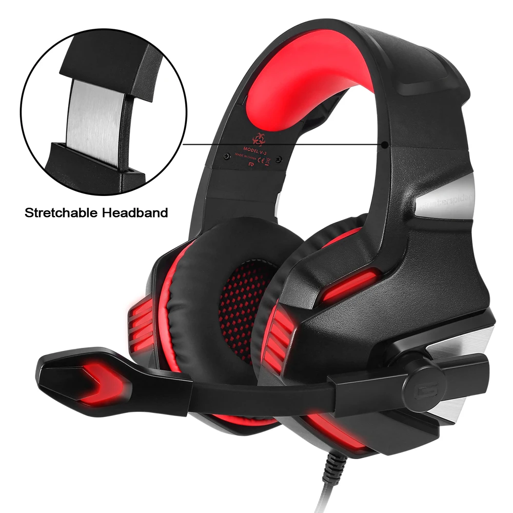 Проводные Игровые наушники Hunterspider 3 5 мм Накладные с шумоподавлением микрофоном