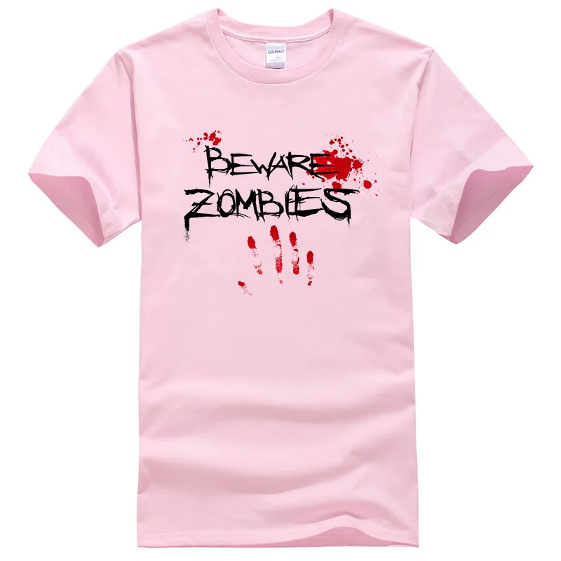 2017 летняя новая мужская и женская футболка с надписью beware zombies модная крутая