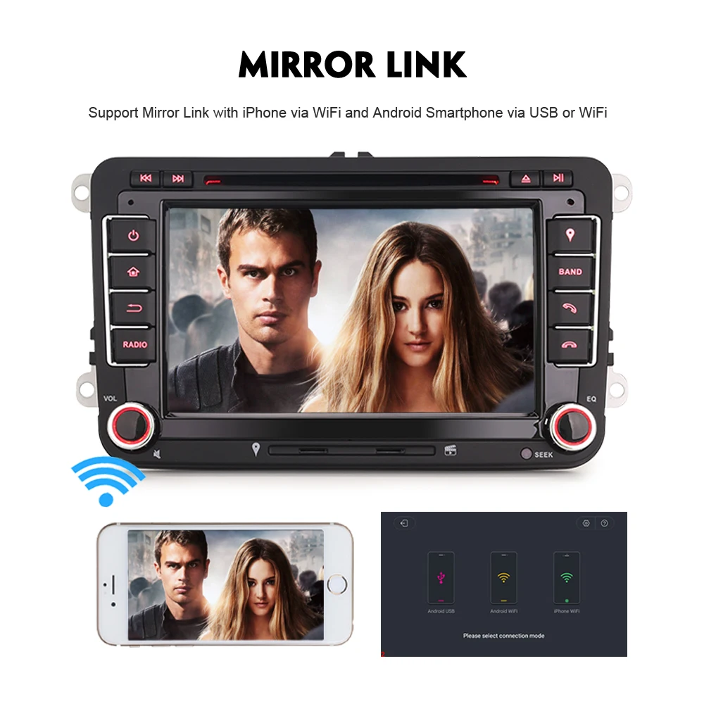 Восьмиядерный 7 "Android 8 0 DAB + спутниковый навигатор WiFi 3G 4G GPS DVR BT SD радио OBD