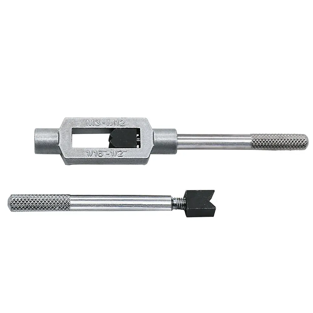 

Retail 8pcs Thread Metric Machine Wrench Hand Screw Thread Plug Taps Set M3 M4 M5 M6 M8 M10 M12 with steel Adjustable Tap Wrench