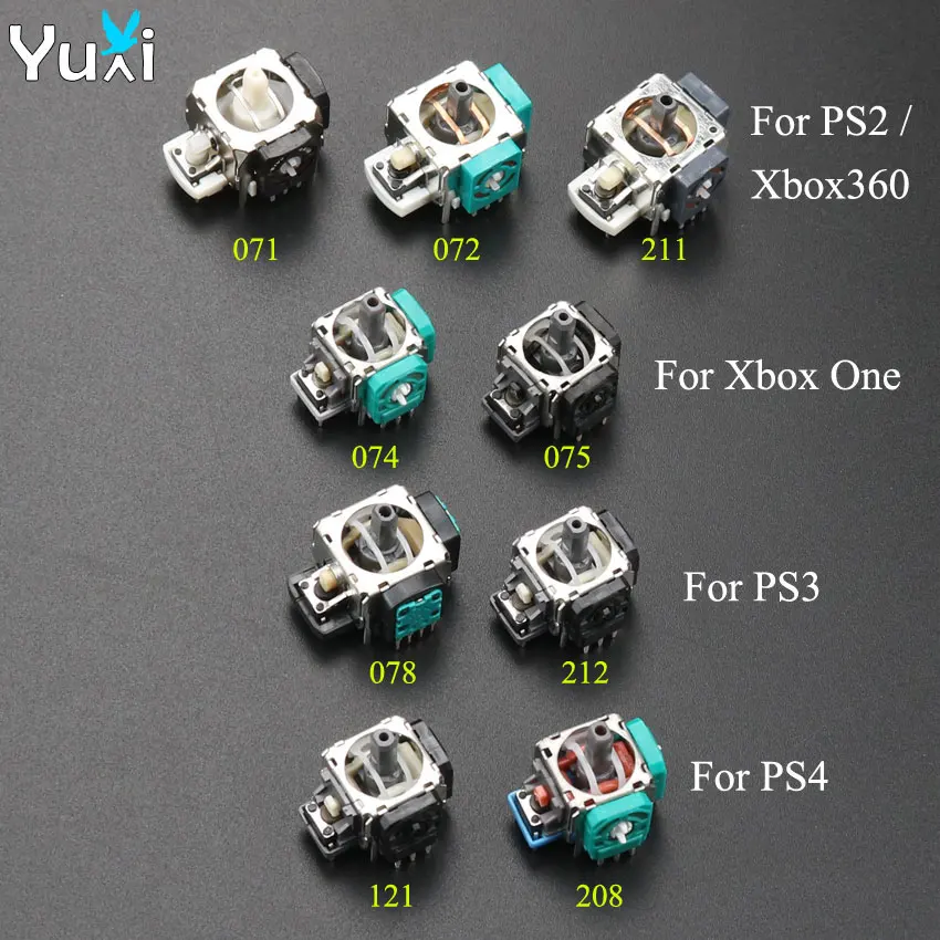 YuXi 2cps Replacement 3D joystick analog Grips stick for PS2 PS3 PS4 controller Dualshock 2 3 4 For Xbox 360 Xbox One