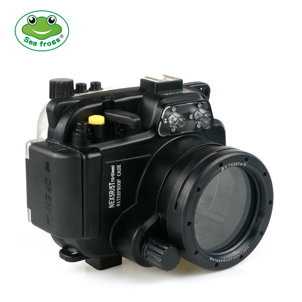 値段 ソニーnex 5R 5t 16-50ミリメートルレンズカメラ防水ハウジング写真ケース水中カメラカバー + スキューバダイビングメガネmeikon