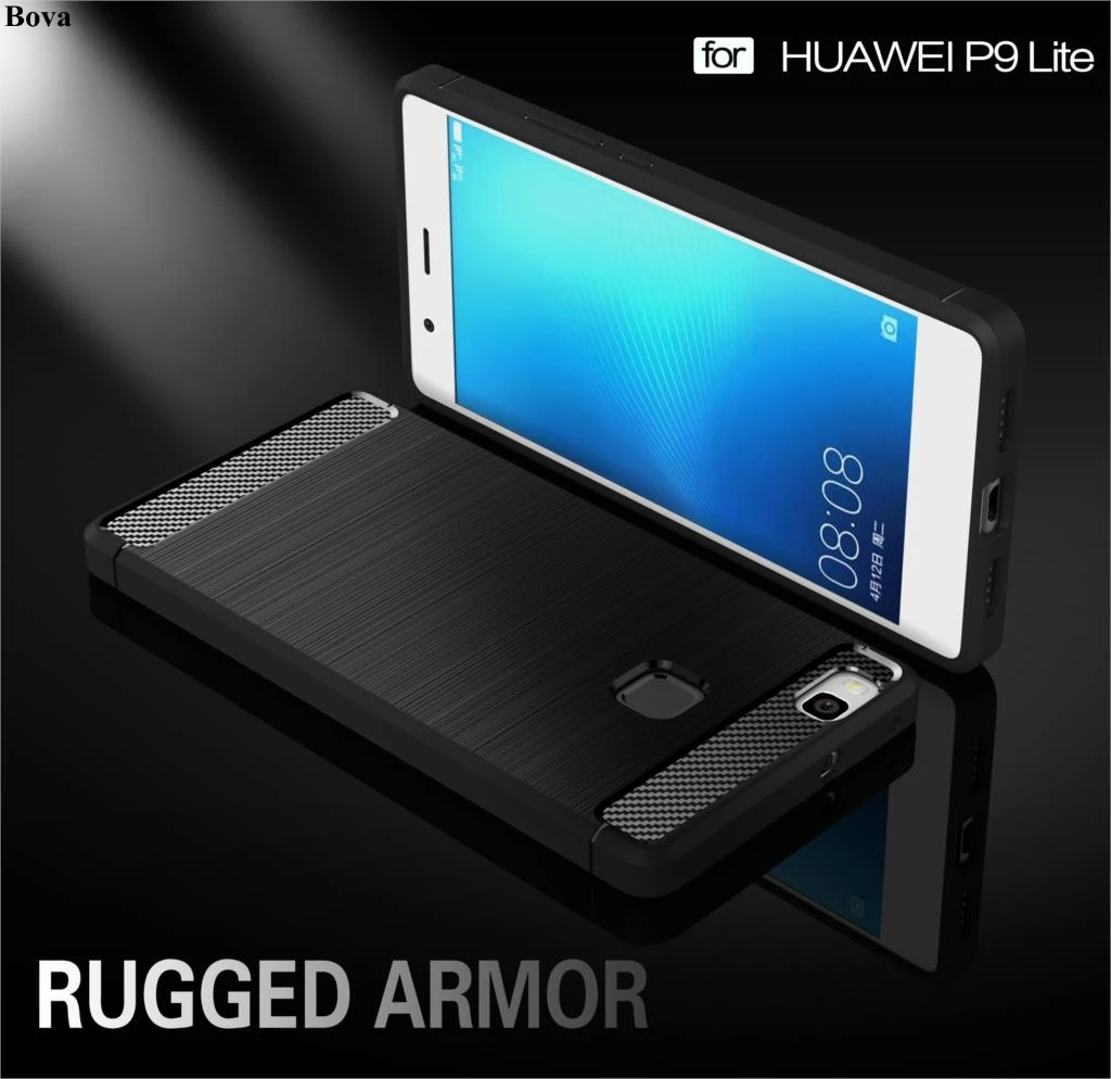 Bova защитный чехол из углеродного волокна для Huawei P9 Lite ТПУ силиконовый