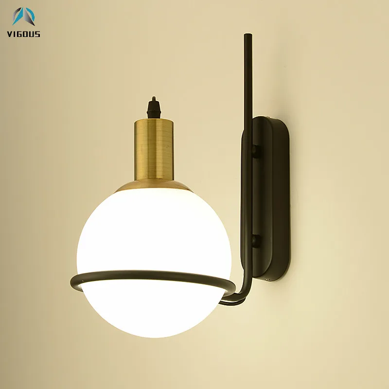 

Nordic Lustre Led Luminaria Glass Wall Lamp Metal Led Sconces for Livng Room Bedroom Bracket Light Indoor Lighting Lamparas