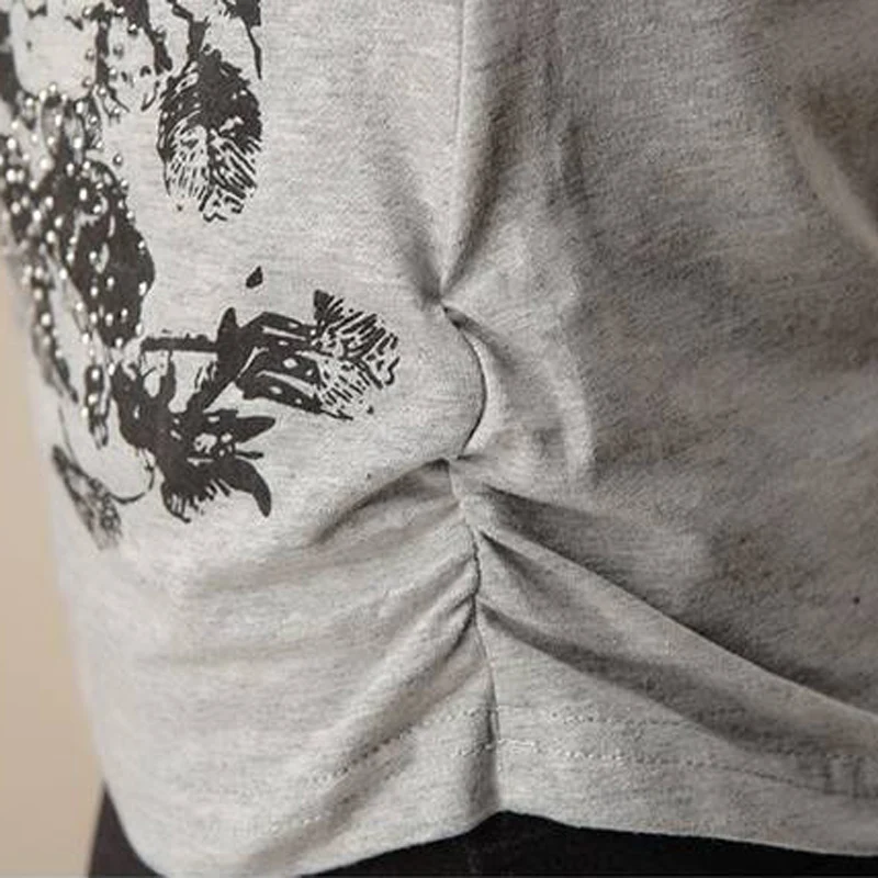 Женская блузка shintimes хлопковая рубашка с принтом длинным рукавом Camisetas Mujer