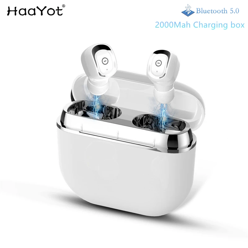 Наушники вкладыши HAAYOT TWS миниатюрные беспроводные Bluetooth наушники с микрофоном 2000