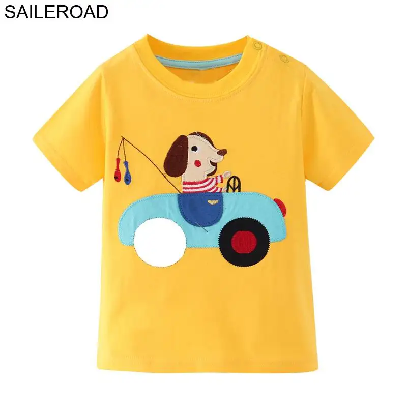 2530 same picture SAILEROAD 2-7 Т Мультфильм Животных Тигр Детские Дети Мальчик Футболка С Коротким Рукавом для Моды Лето Дети Мальчики Девочки Топы Тис Одежда - Цвет: 2530 same picture