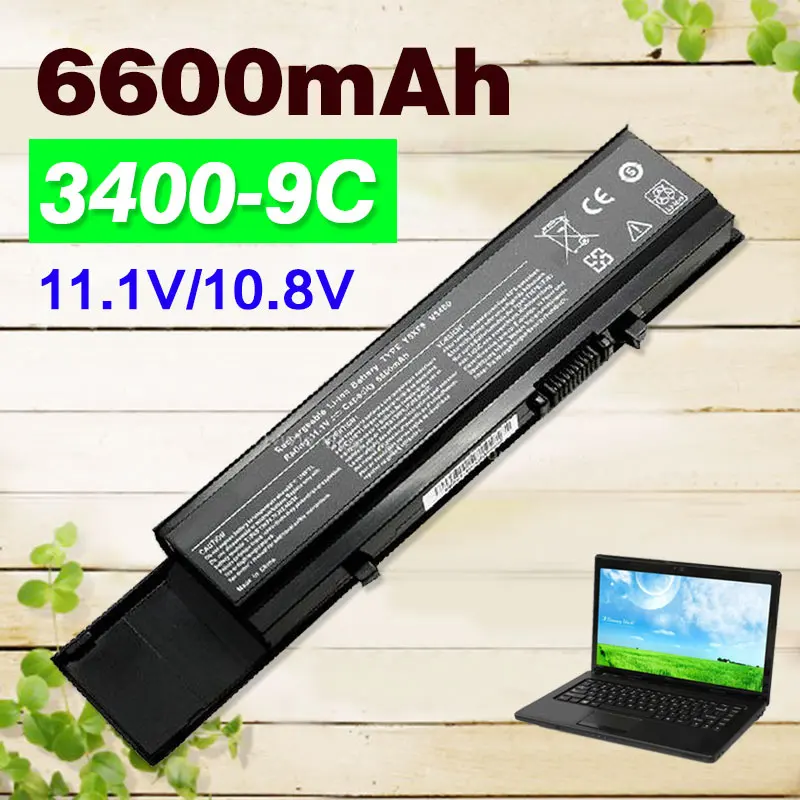 Аккумулятор на 6600 мА · ч для dell Vostro 3400 3500 3700 04GN0G 0TY3P4 4JK6R 7FJ92 CYDWV Y5XF9|battery for dell|dell vostro