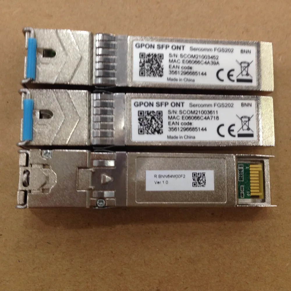 Одномодовый одноволоконный GPON SFP ONT Sercomm FGS202 SCOM2100342A 3561296685144|Оптоволоконное