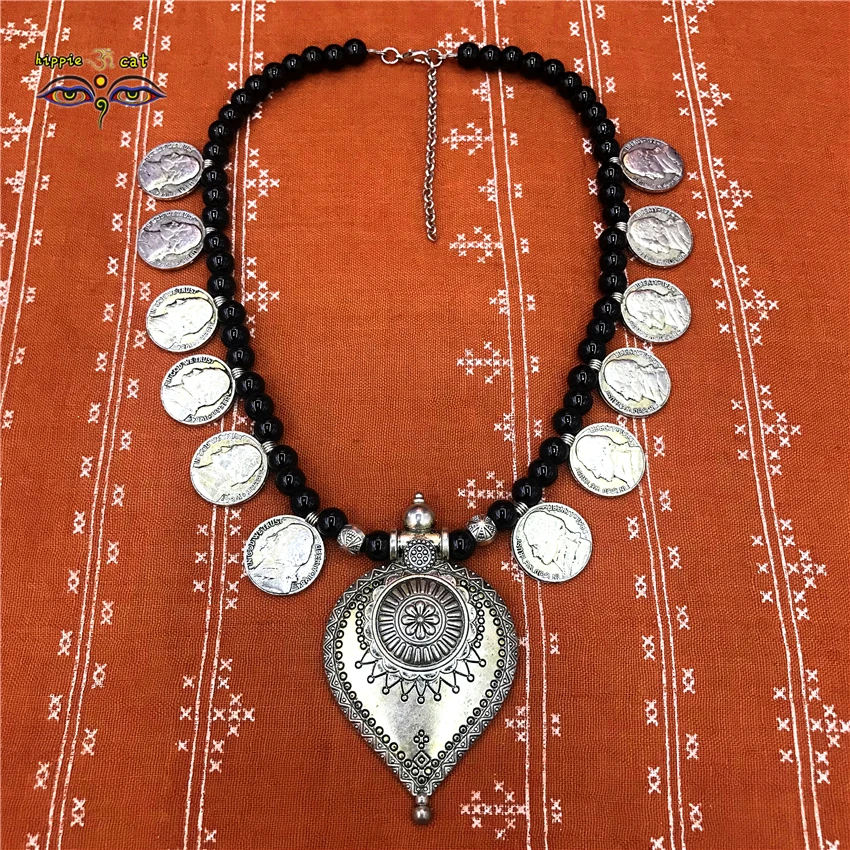 Монета с портретом jhumki оригинальный сердце подвеска ручной работы Индии Юго