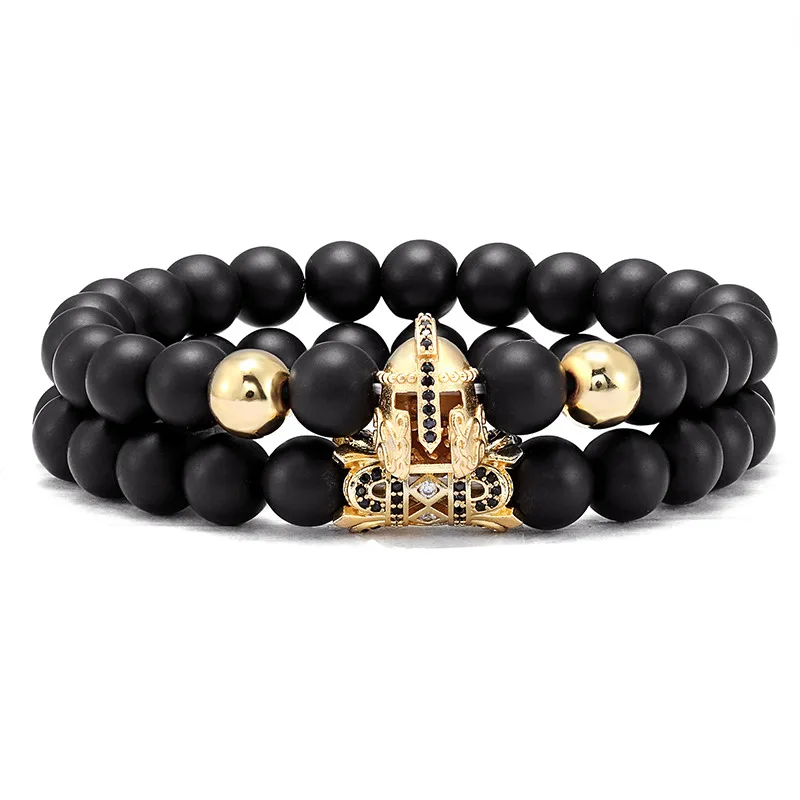 Набор из 2 предметов высококачественный браслет натурального камня мужской с