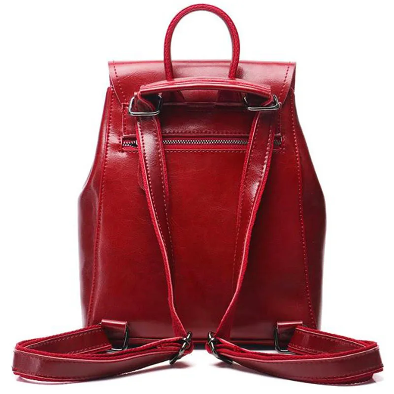 2018 женский рюкзак из натуральной кожи модный винтажный Простой повседневный