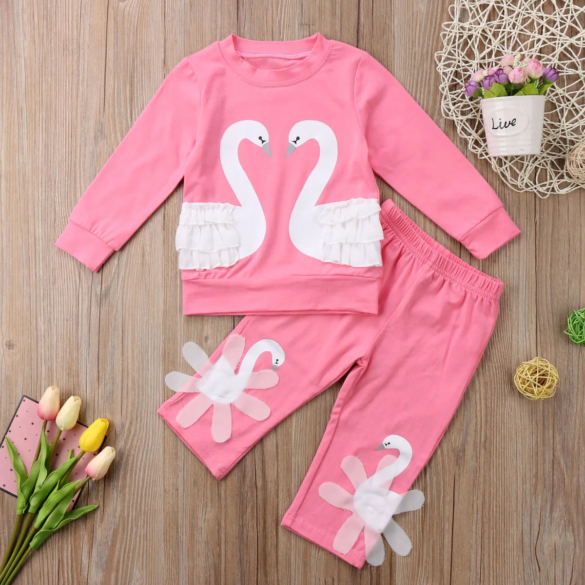 2 шт./комплект футболка и леггинсы для девочек|girls outfits|baby girl outfit2pcs set |