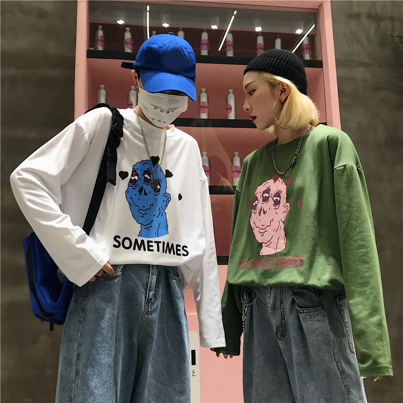 Polera Mujer, весенне-летняя футболка, женская одежда в Корейском стиле, Ulzzang, Harajuku, мультяшная забавная футболка, женские топы с коротким рукавом