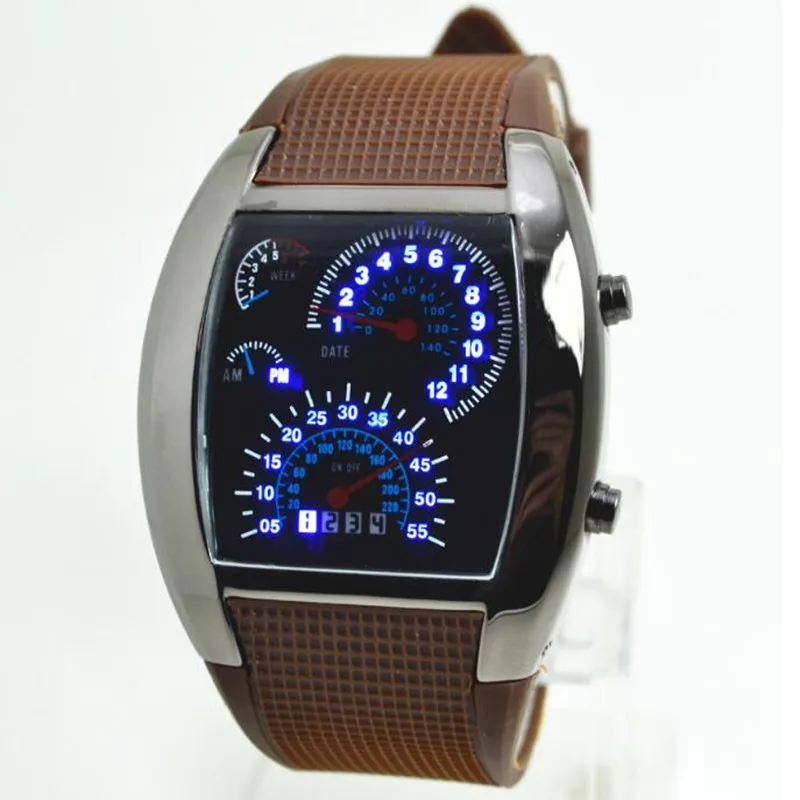 Новый Для мужчин цифровые часы сектор панель для Спорт Colock relojes para hombre|Мужские