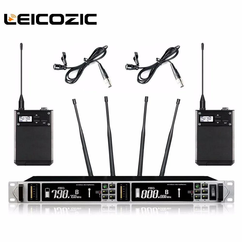 Leicozic 615-820 МГц профессиональный беспроводной микрофон Система ATX118D беспроводной микрофон Microfoon истинное разнообразие микрофона для сцены