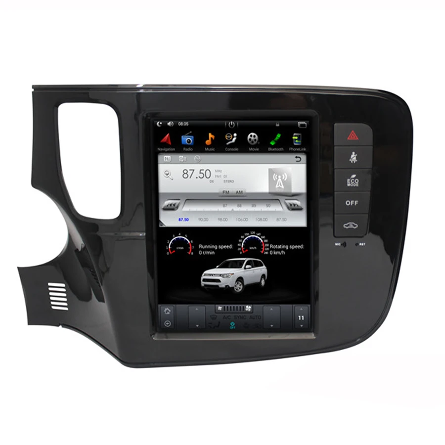 Tesla Vertical 10 4 &quotAndroid 6 0 для MITSUBISHI OUTLANDER GPS навигатор с четырехъядерным процессором