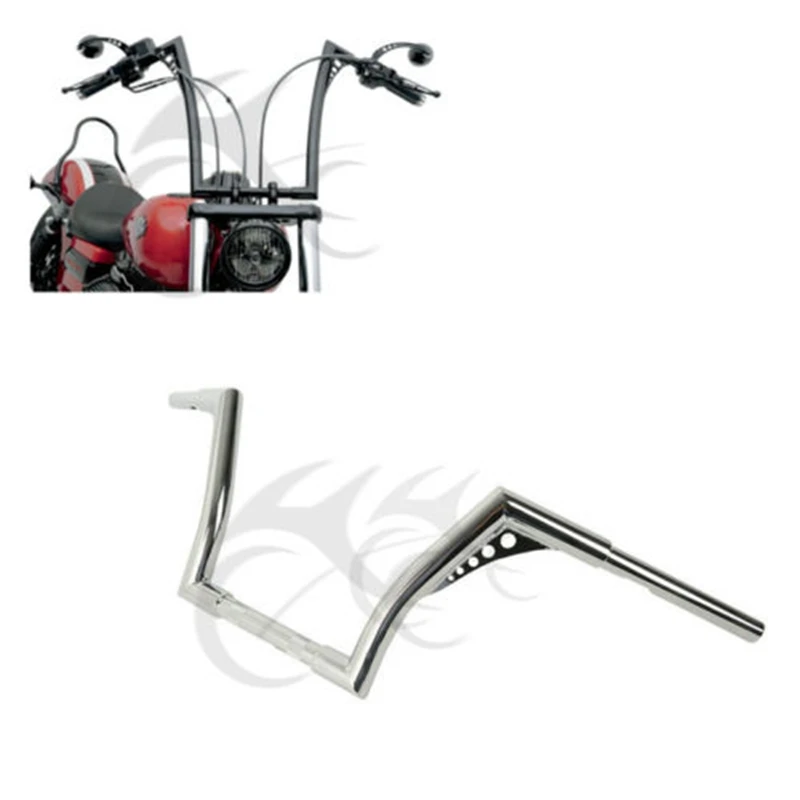 Мотоциклетные хромированные вешалки 10 &quot12&quot 14 &quot16&quot 18 &quotRise Ape руль для Harley Heritage