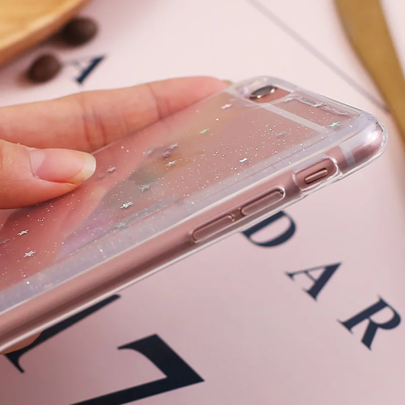 EVANKALX Fashion Soft TPU Silicon Phone Cases For iPhone 6 6S 7 8 Plus Back Cover Bling Star X XS Max XR |