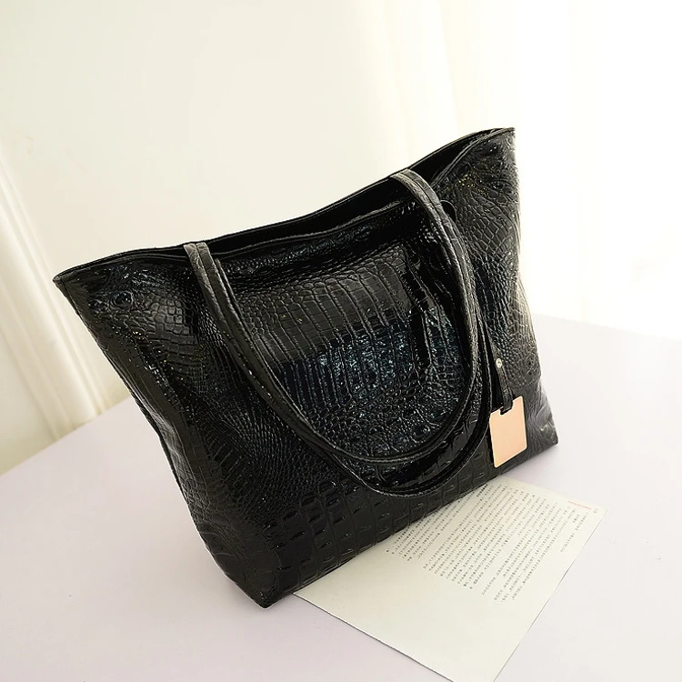 Модный Бренд Женщин Сумки На Ремне Серебро Золото Крокодил Сумочка Кожа PU