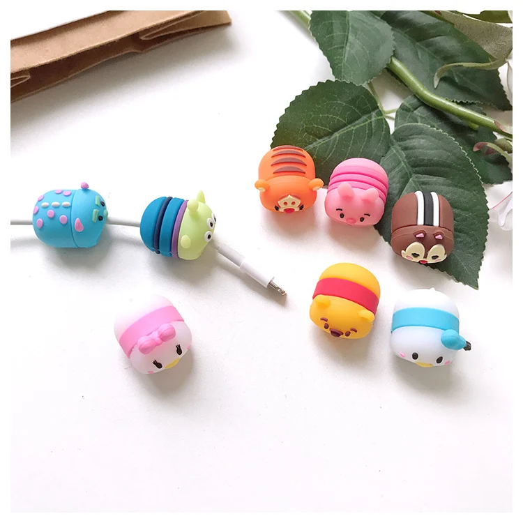 Мультяшный usb-кабель для защиты данных Кукольный Аксессуар укуса животных