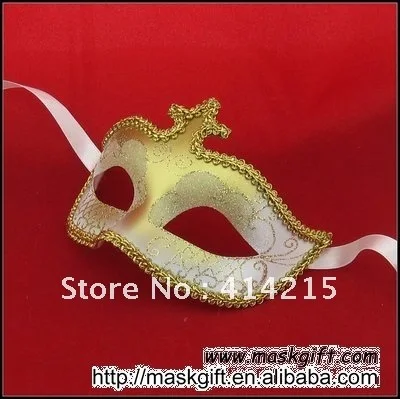 Лидер продаж 2016 белые и золотые маскарадные маски в венецианском стиле купить