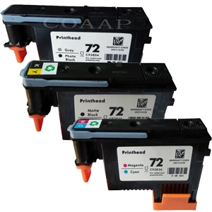 1 Set -- 3 Pack T1100 T1100ps T1100mfp T1120 T1120ps T1300 T1300ps T2300 Designjet принтер для Совместимый hp 72 Печатающая головка, чернильный картридж - Цвет: 1 Set -- 3 Pack