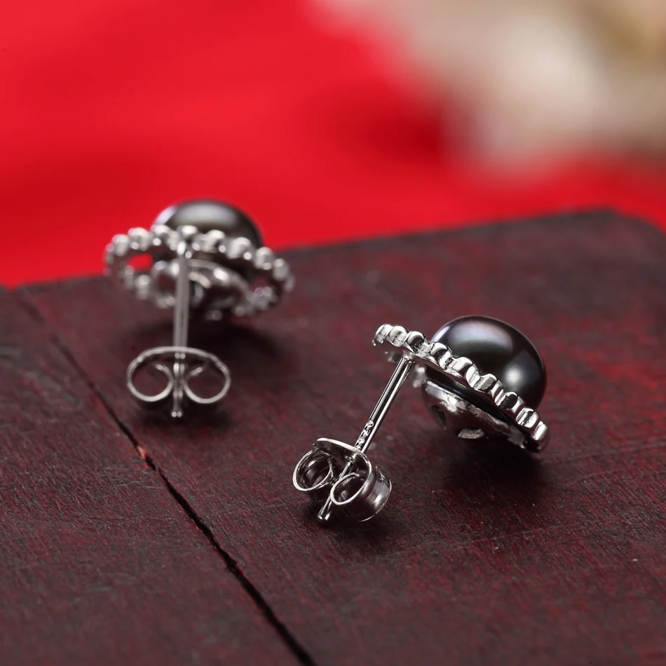 Женские серьги гвоздики из серебра 925 пробы с пресноводным жемчугом 7 8 мм|stud