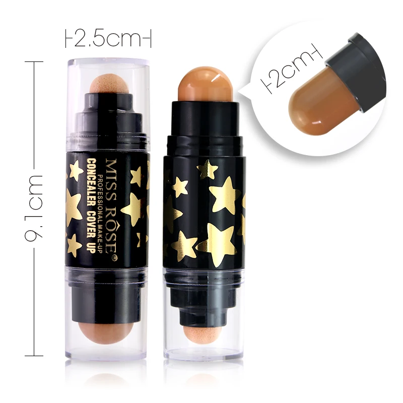 NEW Miss Rose Double Head Sponge Stick Corrector Natural Light Whitening Face Foundation Makeup Cream | Красота и здоровье