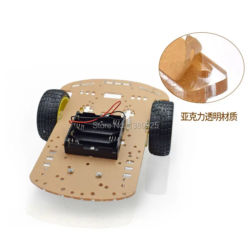 

Motor Smart Robot Car Chassis Kit Speed Encoder Battery Box 2WD Free Shipping