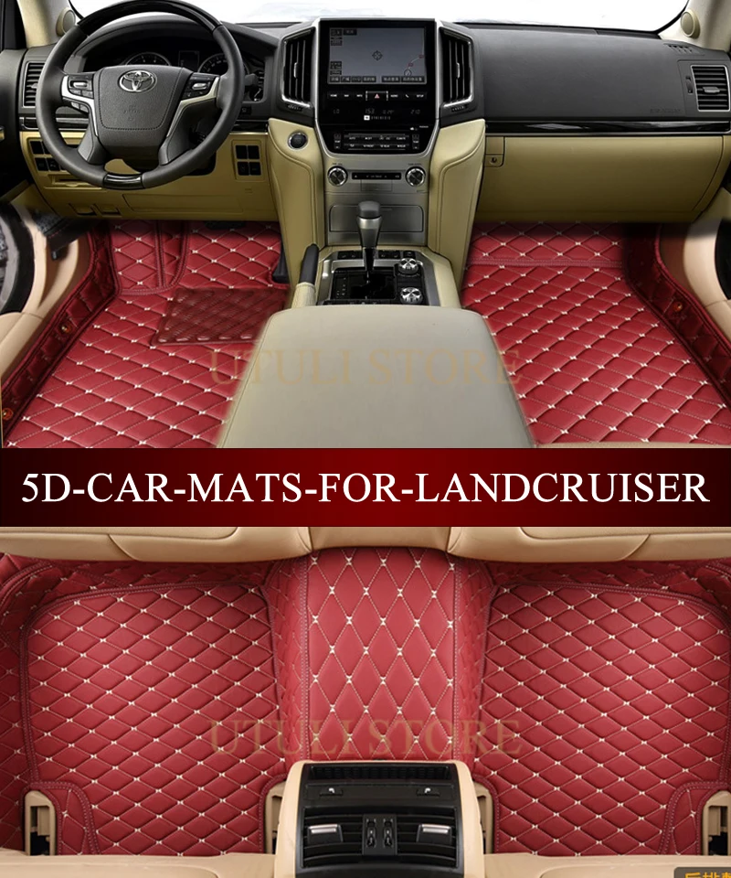 Коврики для автомобилей Toyota Land Cruiser LC200/Prado LC120 LC100 LC150 FJ120 FJ150 Sequoia Tundra коврики ног