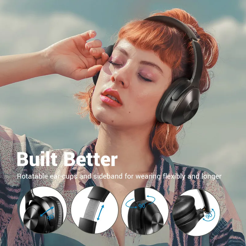 Oneodio A9 Bluetooth 4,1 активные наушники с шумоподавлением с микрофоном 30h Playtime Беспроводная/Проводная гарнитура стерео ANC наушники