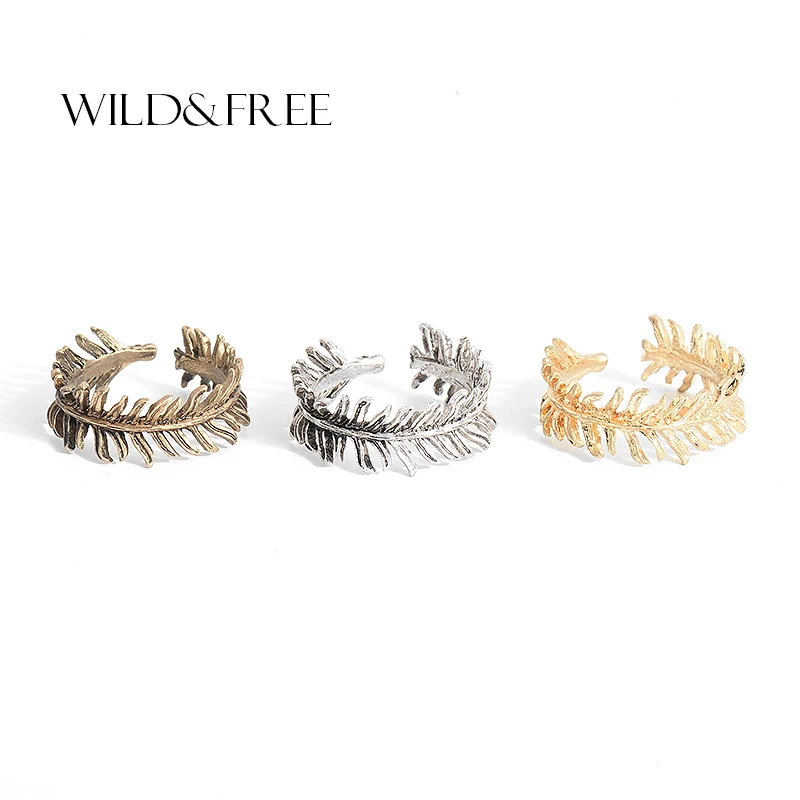 Wild &amp Бесплатная доставка Новое поступление лист из цинкового сплава кольца