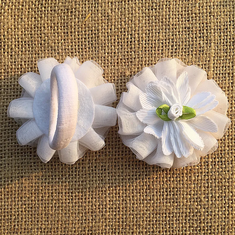 Новинка 2017 года 2 шт. белые эластичные резинки с лепестками солнца и цветами